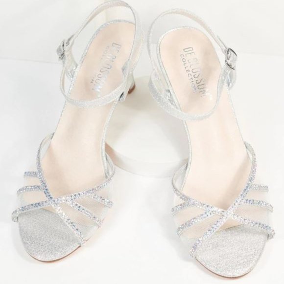 silver Rhinestone Kitty Heels - Picture 9 of 11